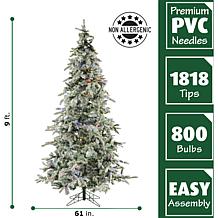 Fraser Hill Farms 9' Flocked Mountain Pine Tree - Multicolor