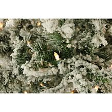 Fraser Hill Farms 9' Flocked Mountain Pine Tree - Smart Lights