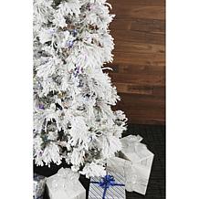 Fraser Hill Farms 9' Flocked Snowy Pine Tree - Multicolor