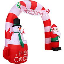 Fraser Hill Farms 9 Ft. Wide Pre-Lit Inflatable Candy Cane Arch
