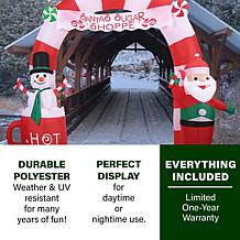 Fraser Hill Farms 9 Ft. Wide Pre-Lit Inflatable Candy Cane Arch