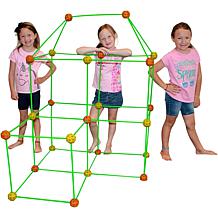 Funphix 154Pc Supersized Glow in Dark Fort Building Set Orange/Yellow