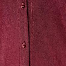 G by Giuliana 24K Shine Button Front Top with Flare Sleeves