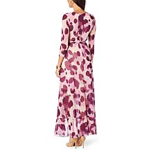 G by Giuliana Animal Print Tulip-Hem Mesh Knit Maxi Dress