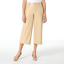 G by Giuliana Black Label Faux Leather Culotte Pant