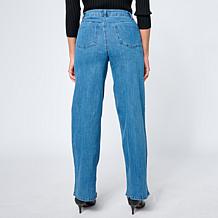 G by Giuliana Black Label G5 Stretch Denim Wide-Leg Jean