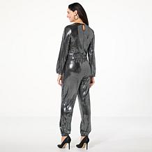 G by Giuliana Black Label Long Sleeve Jogger Jumpsuit