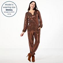 G by Giuliana Black Label Long Sleeve Jogger Jumpsuit