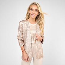G by Giuliana Black Label Sequin Knit Cardigan