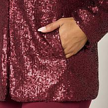 G by Giuliana Black Label Sequin Knit Cardigan