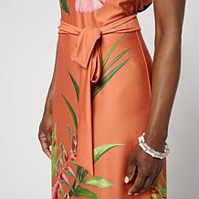 G by Giuliana Black Label Silky Knit Maxi w/Tie Belt