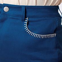 G by Giuliana Colored Twill Blanket Stitch Skirt