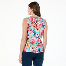 G by Giuliana Court to Resort Embellished Print Tank