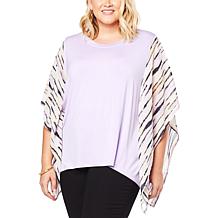 G by Giuliana EcoLuxe and Chiffon Mixed Media Top