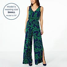 G by Giuliana Jersey Knit Sleeveless Wide Leg Jumpsuit