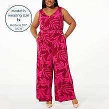 G by Giuliana Jersey Knit Sleeveless Wide Leg Jumpsuit