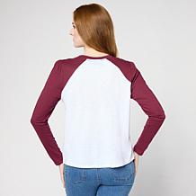 G by Giuliana Knit Colorblock Baseball Tee