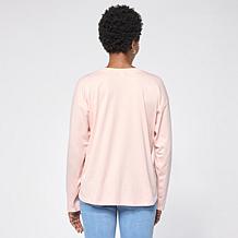 G by Giuliana Knit V-Neck Pullover with High Low Hem