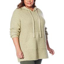 G by Giuliana LounGy Oversized Knit Hooded Sweater
