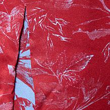 G by Giuliana Printed Woven Wide-Leg Pant with Godets