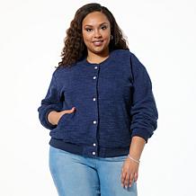 G by Giuliana Slub Knit Bomber Jacket