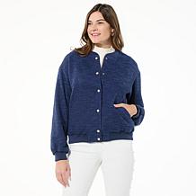 G by Giuliana Slub Knit Bomber Jacket