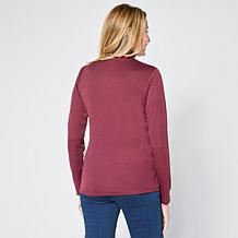 G by Giuliana Textured Knit Mini Mock Neck Top