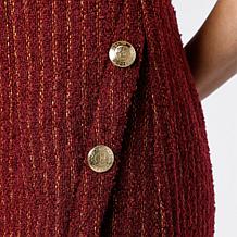 G by Giuliana Woven Boucle Dress with Angled Vent