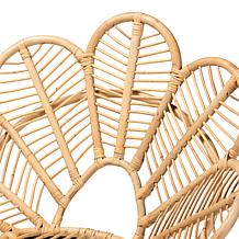 Garan Accent Chair with Metal Base and Rattan Seat