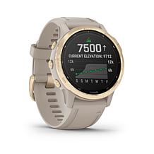 Garmin fenix 6S Pro Solar Multisport GPS Watch - Light Gold/Light Sand