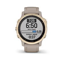 Garmin fenix 6S Pro Solar Multisport GPS Watch - Light Gold/Light Sand