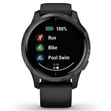 Garmin Venu GPS Smartwatch in Slate Steel and Black