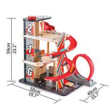 Gearhead Stunt Garage Wooden High-Rise Car Parking Lot Kid's Playset
