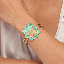GemHues Bronze Gemstone Desert Cactus Landscape Cuff