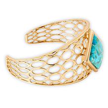 GemHues Bronze Lattice Adjustable Cuff Bracelet