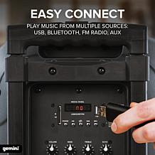 Gemini AS-10TOGO 10" Woofer Portable Powered Bluetooth Speaker
