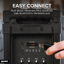 Gemini AS-12TOGO 12" Woofer Portable Powered Bluetooth Speaker