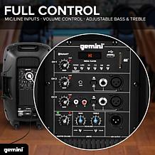 Gemini AS-2115BT-LT 15 Inch Active Multi-LED Bluetooth Loudspeaker