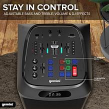 Gemini GHK-2800 Bluetooth Speaker System with LED Party Lighting