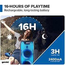 Gemini GLS-880 Dual 8 Inch Bluetooth Party System