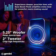 Gemini GNV-60 Portable 60W Party Speaker with LED Lighting