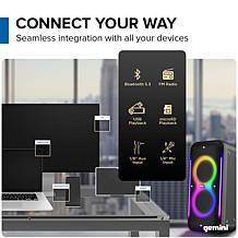 Gemini GRV-2650L Dual 6.5" Professional Speaker with LED Party