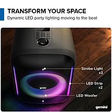 Gemini GRV-650L 6.5" Professional Speaker with LED Party Lighting
