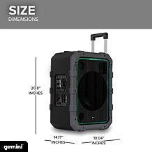Gemini MPA-2400 Rechargeable Weather Resistant Trolley Speaker - Gray