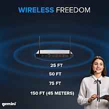 Gemini Sound UHF-04HL Quad Wireless UHF Headset/Lavalier System