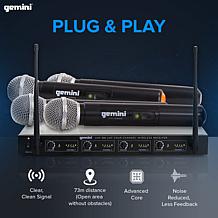 Gemini Sound UHF-04M Quad Handheld UHF Wireless Microphone System