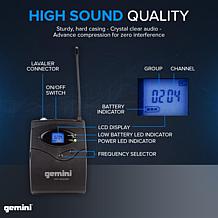 Gemini Sound UHF-6200HL-R2 Dual Wireless UHF Headset/Lavalier System