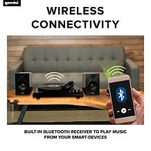 Gemini TT-900 Turntable System with Pair of Speakers - Black/Black