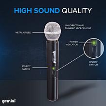 Gemini UHF-04M UHF Quad Wireless Handheld Microphones System