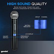 Gemini UHF-6100M UHF Single Handheld Wireless Microphone System